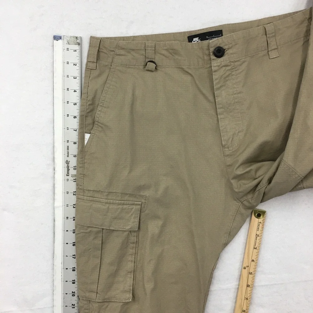Nike SB Flex FTM Cargo Pants Khaki Tan Skateboarding Mens 34 Ripstop